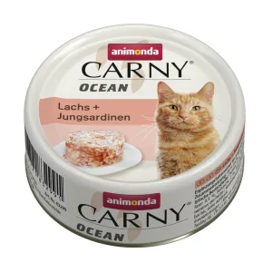 Sparpaket 24 x 80 g Animonda Carny Ocean Lachs + Jungsardinen Katzen Nassfutter Abverkauf